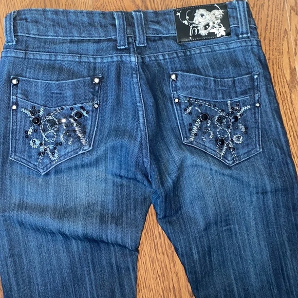 Luxury Fashion  rhinestone design flare jeans - Picture 6 of 9